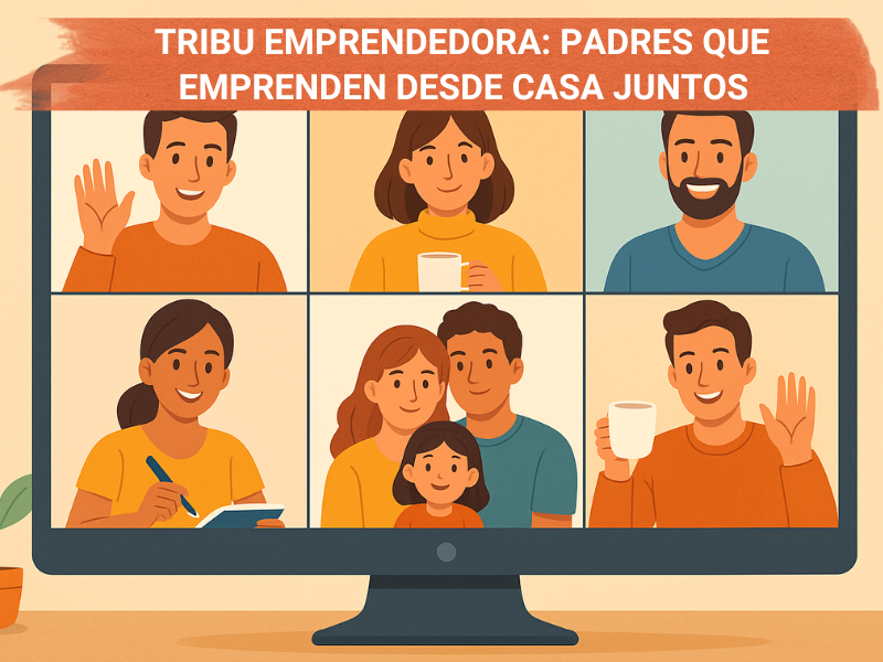 Comunidad de padres emprendedores conectados online como tribu emprendedora.